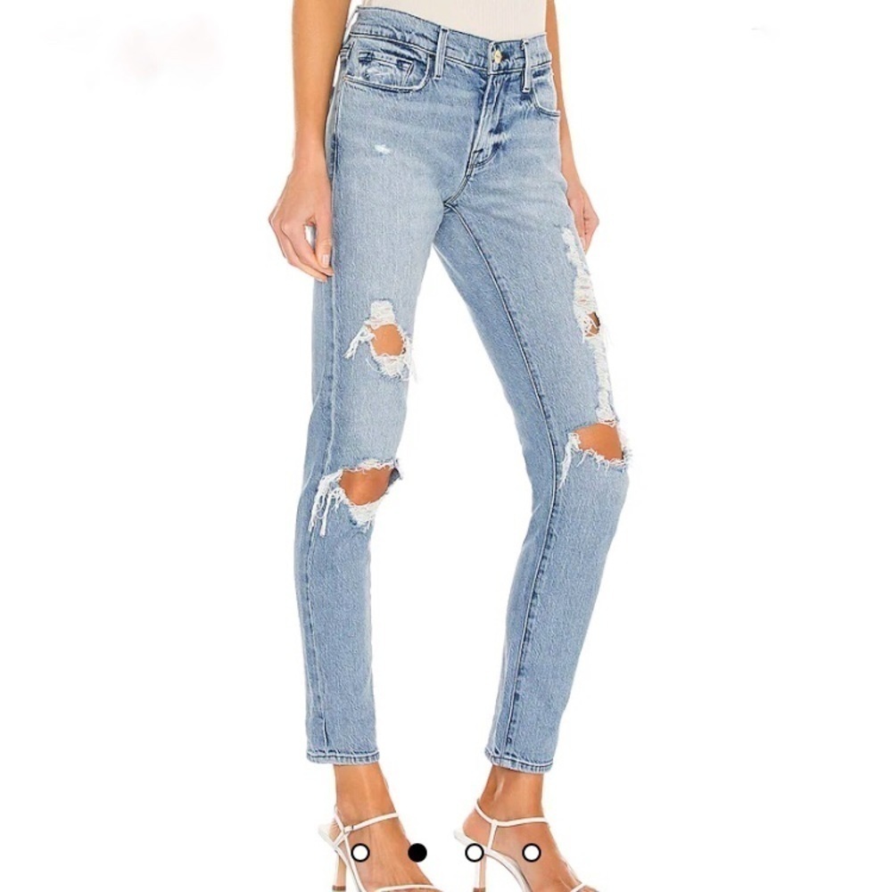 Frame Le Garçon in Beldon Rips Size 25 - Picture 2 of 10